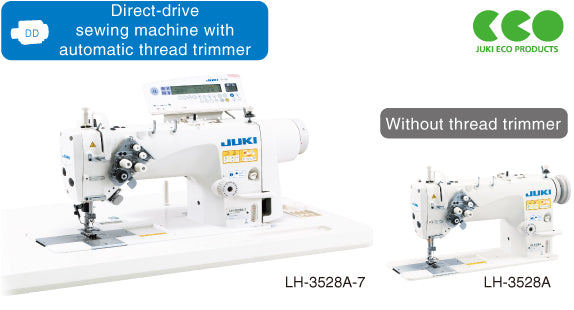 Juki LH-3528A 2 Needle Semi Dry Head Lockstitch, With Fix Needle Bar, Medium Weight, 6.4mm Gauge