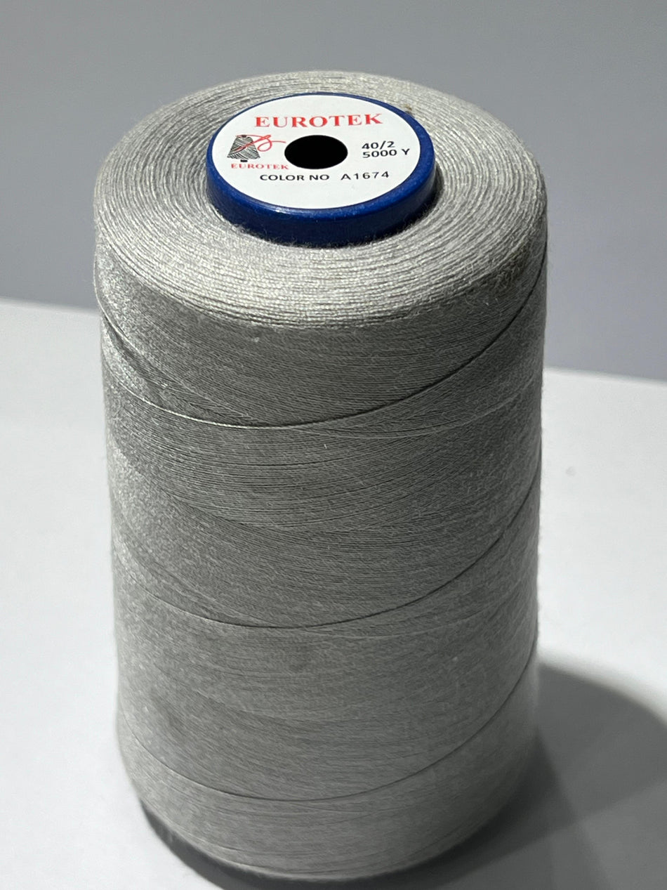 EUROTEK  Sewing Thread 100% Trilobal Polyester 5000yrd per cone A1674 minimum 12 cones