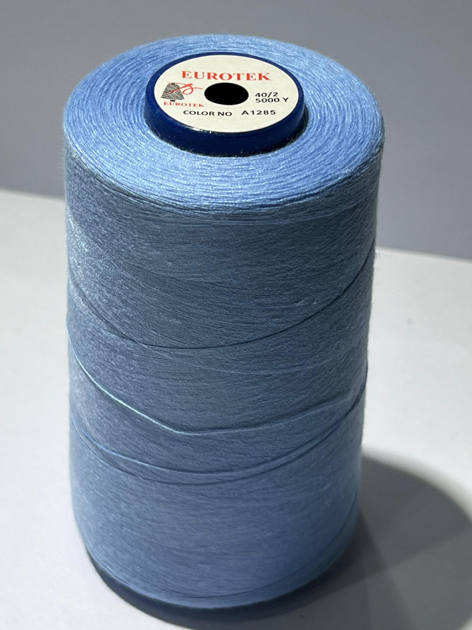 EUROTEK  Sewing Thread 100% Trilobal Polyester 5000yrd per cone A1285 minimum 12 cones