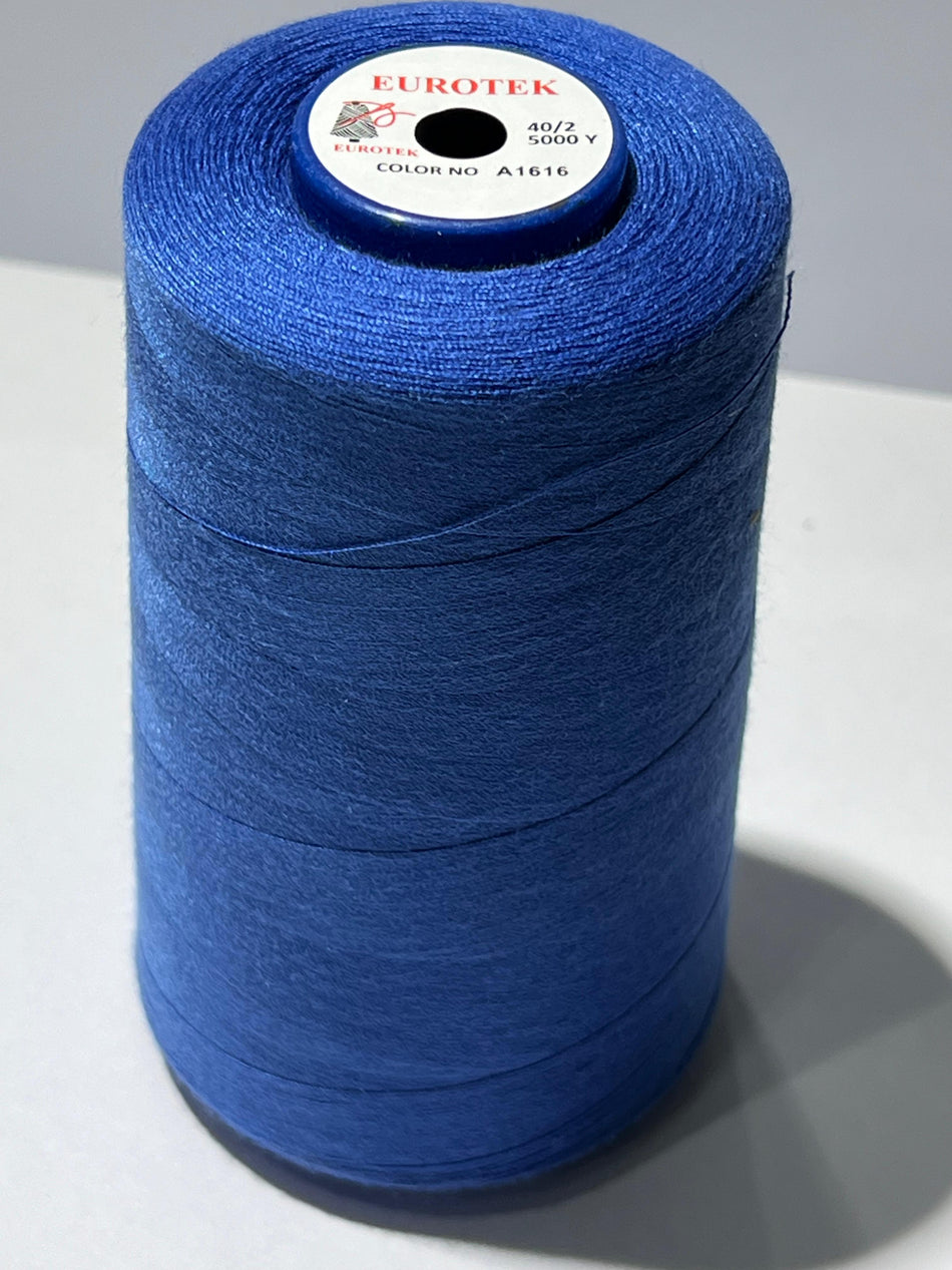 EUROTEK  Sewing Thread 100% Trilobal Polyester 5000yrd per cone A1616 minimun 12 cones