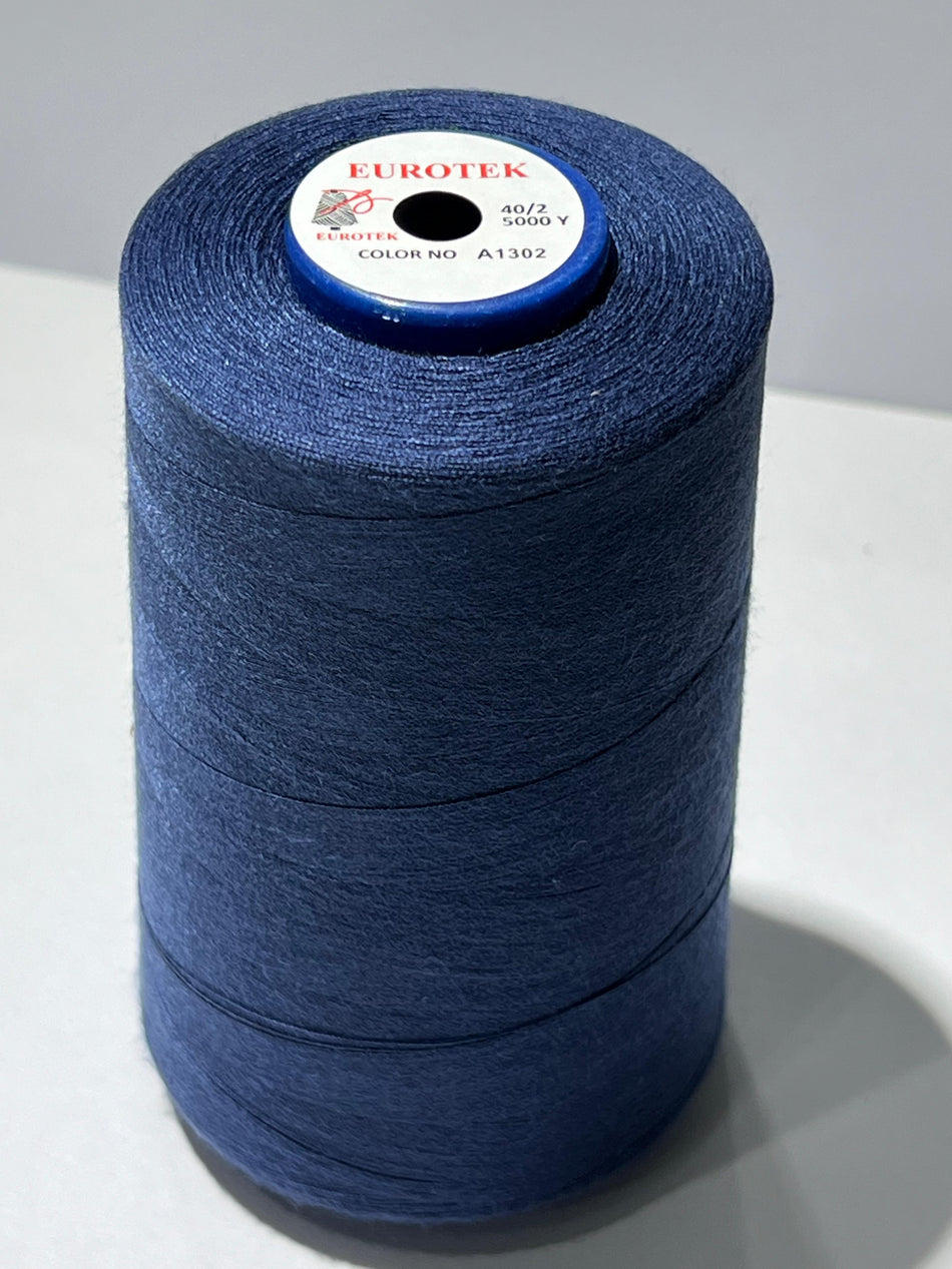 EUROTEK  Sewing Thread 100% Trilobal Polyester 5000yrd per cone  A1302 minimun 12 cones