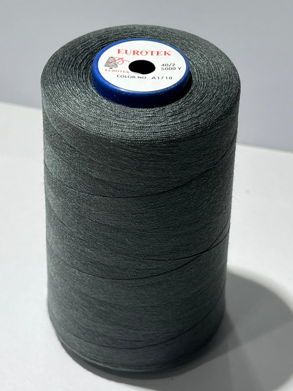 EUROTEK  Sewing Thread 100% Trilobal Polyester 5000yrd per cone A1710 minimum 12 cones