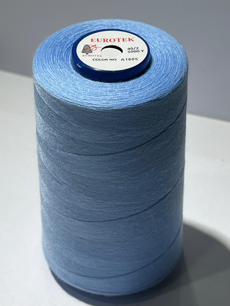 EUROTEK  Sewing Thread 100% Trilobal Polyester 5000yrd per cone A1605 minimun 12 cones