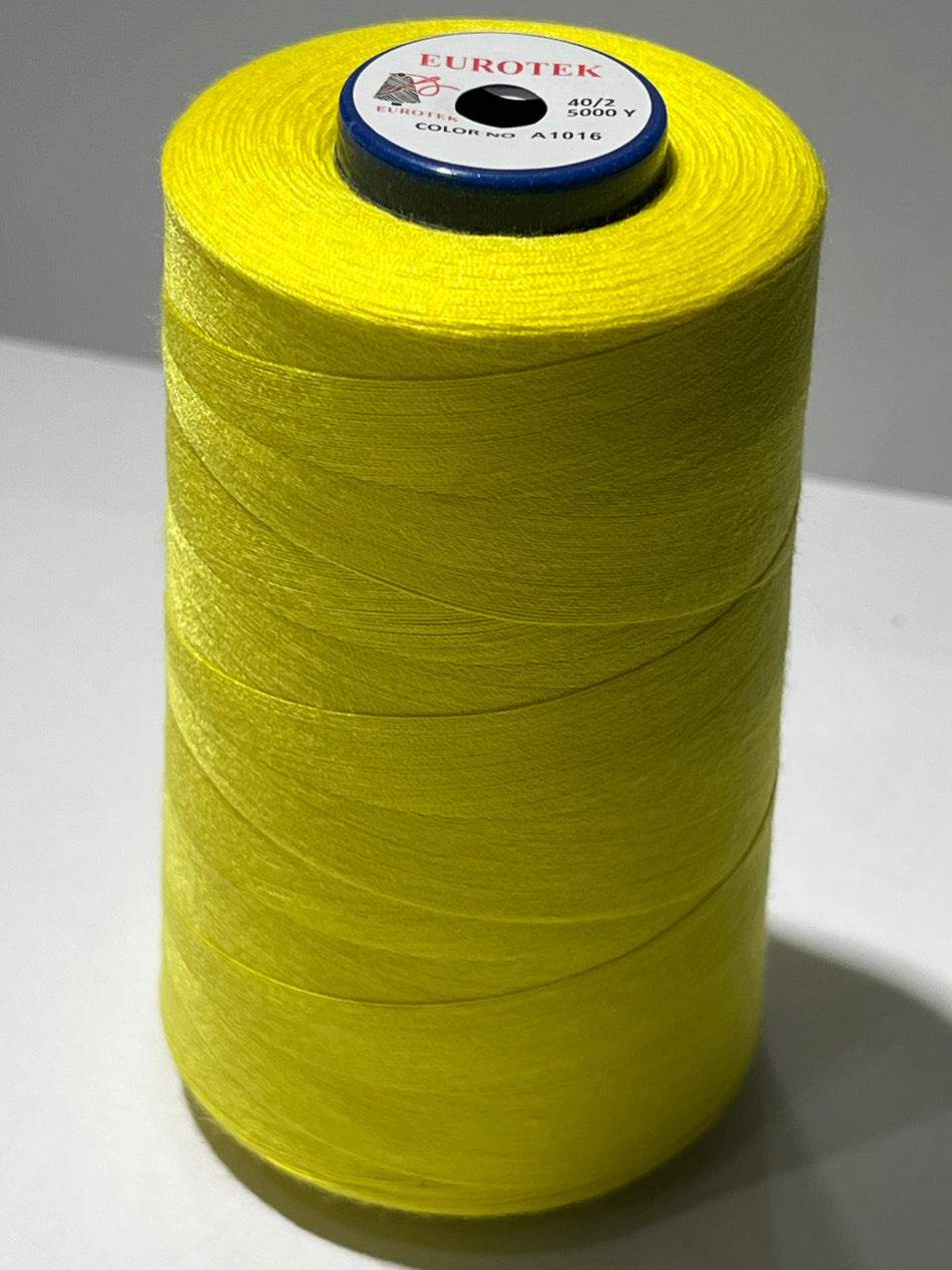 EUROTEK  Sewing Thread 100% Trilobal Polyester 5000yrd per cone A1016 minimum 12 cones