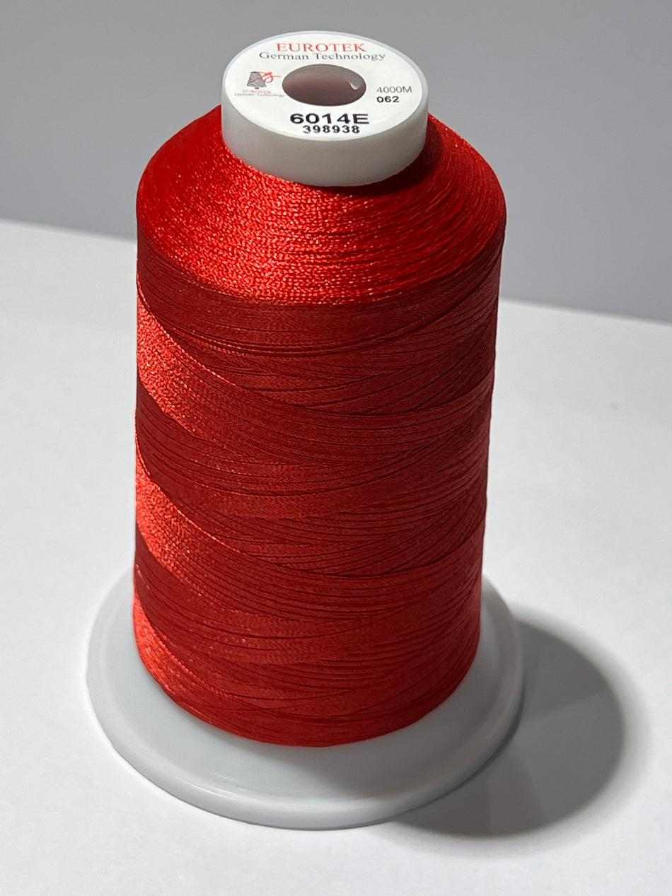 EUROTEK  Embroidery Thread 100%  Trilobal  Polyester 4000mtr per cone 6014E minimum 12 cones