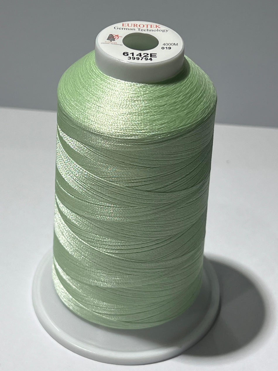 EUROTEK  Embroidery Thread 100% Trilobal Polyester 4000mtr per cone 6142E minimum 12 cones