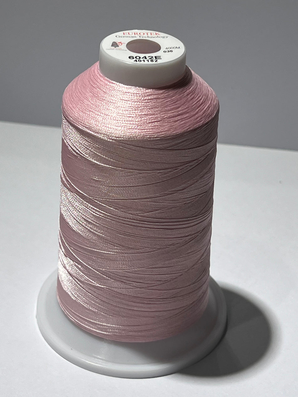 EUROTEK  Embroidery Thread 100% Trilobal Polyester 4000mtr per cone 6042E minimum 12 cones