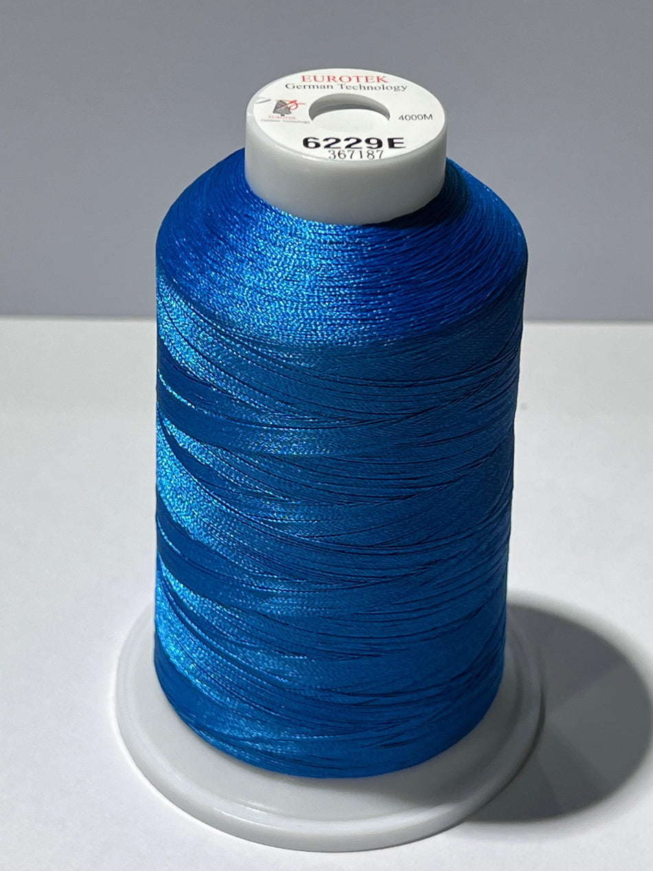 EUROTEK  embroidery thread 100% Trilobal Polyester 4000mtr per cone 6229E minimum 12 cones