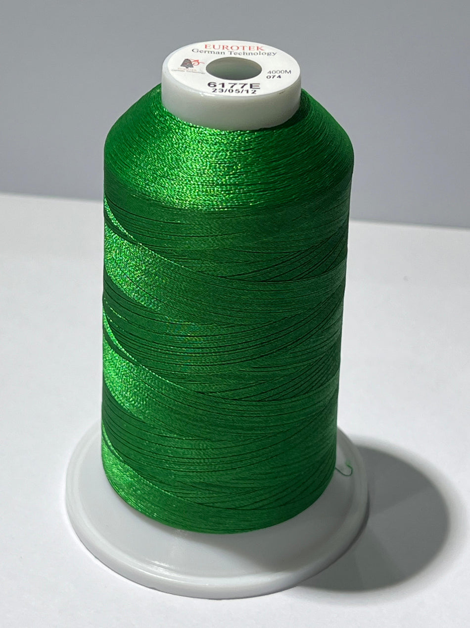 EUROTEK  Embroidery Thread 100% Trilobal Polyester 4000mtr per cone 6177E minimum 12 cones