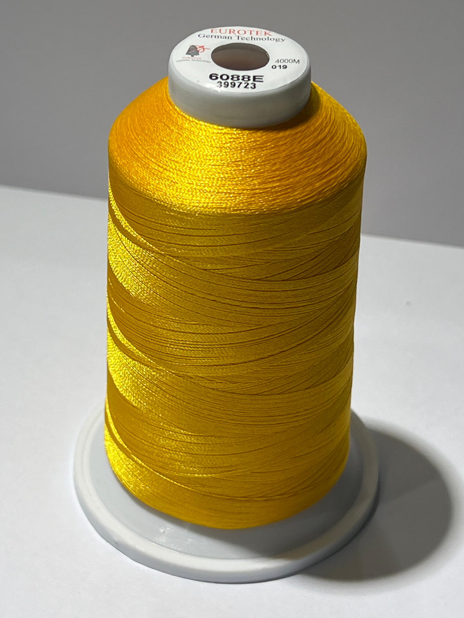 EUROTEK  Embroidery Thread 100% Trilobal Polyester 4000mtr per cone 6088E minimum 12 cones