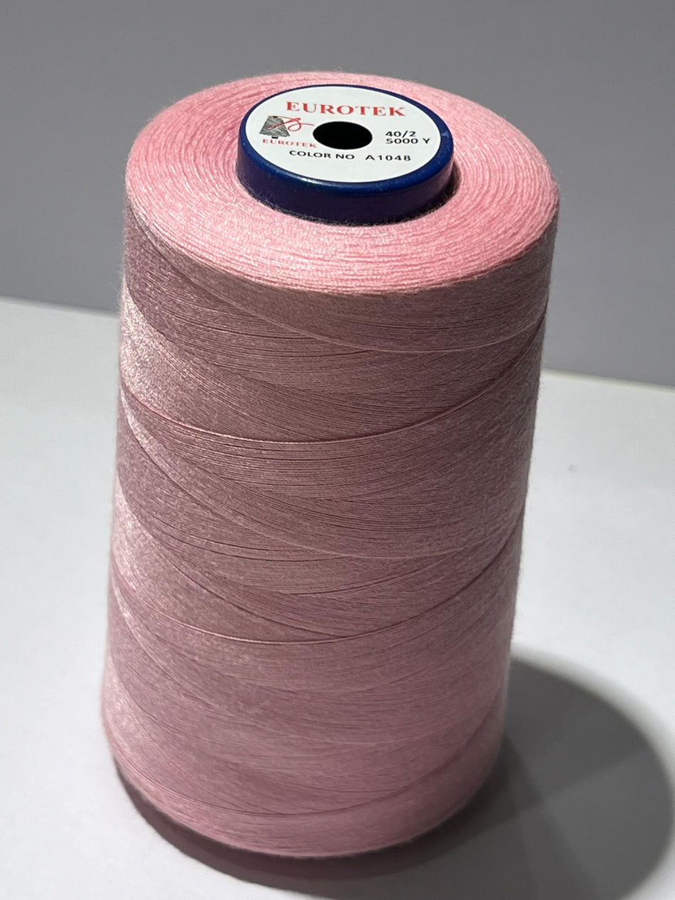 EUROTEK  Sewing Thread 100% Trilobal Polyester 5000yrd per cone A1048 minimum 12 cones