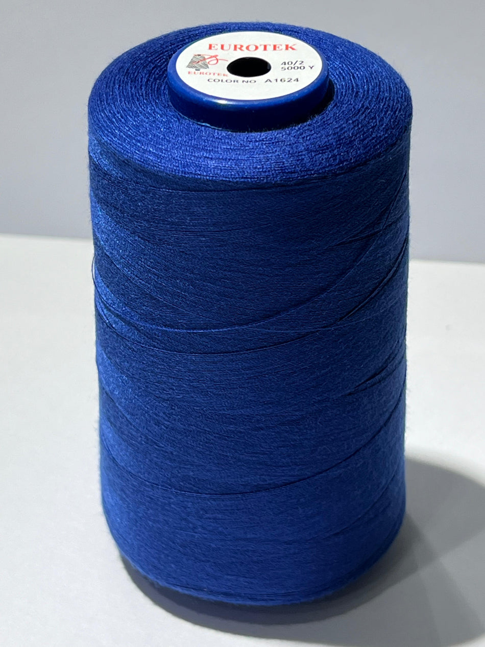 EUROTEK  Sewing Thread 100% Trilobal Polyester 5000yrd per cone  A1624 minimun 12 cones