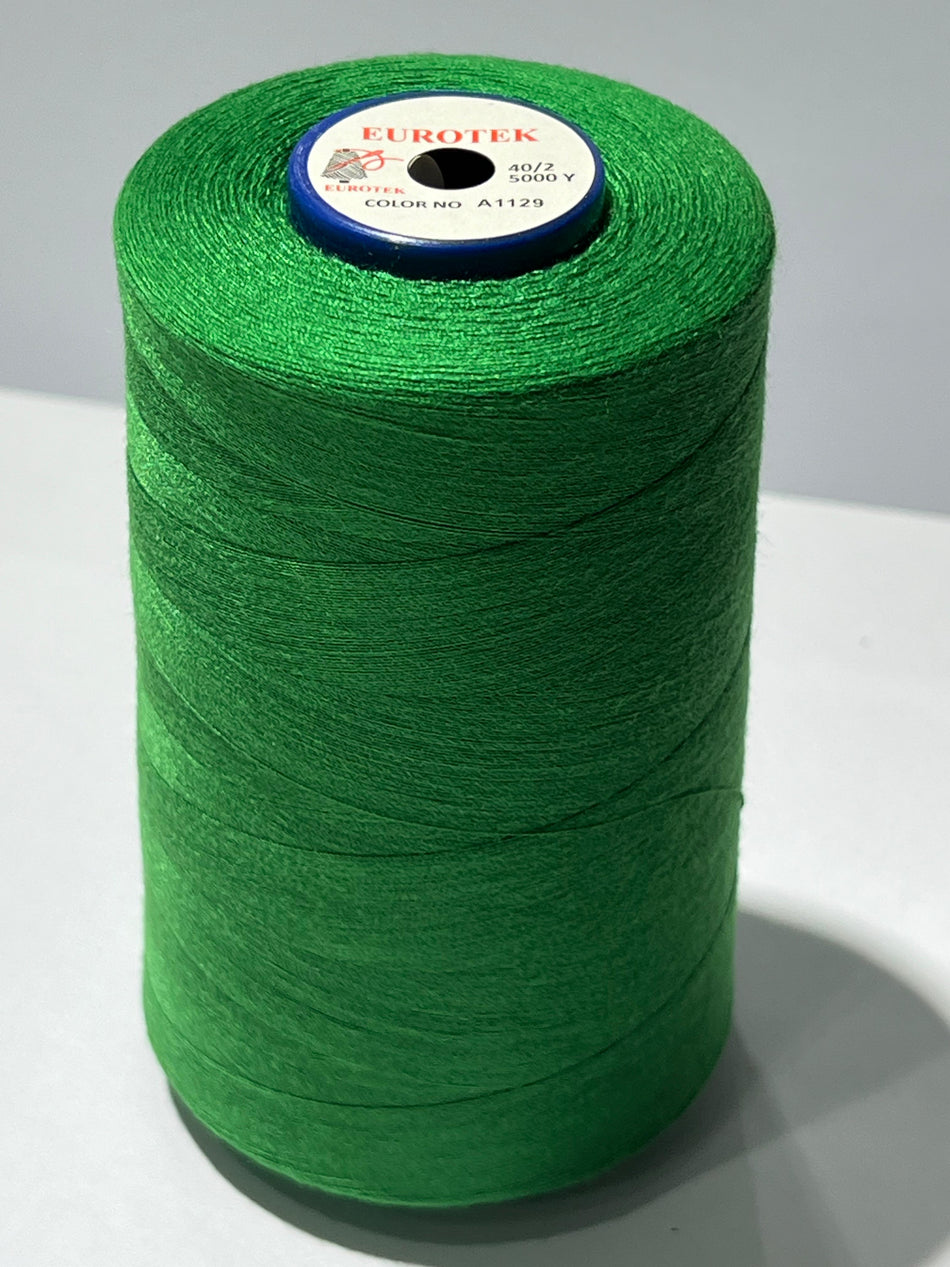 EUROTEK  Sewing Thread 100% Trilobal Polyester 5000yrd per cone A1129 minimum 12 cones