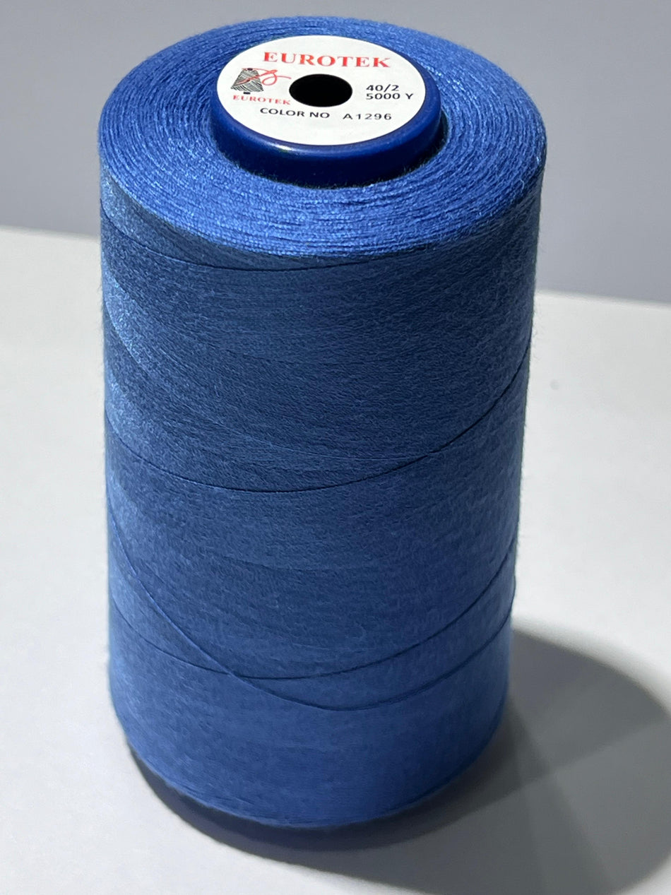 EUROTEK  Sewing Thread 100% Trilobal Polyester 5000yrd per cone A1296 minimum 12 cones