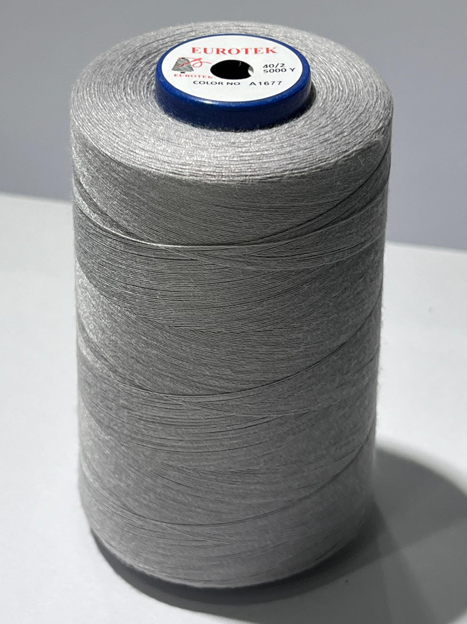 EUROTEK  Sewing Thread 100% Trilobal Polyester 5000yrd per cone A1677 minimum 12 cones