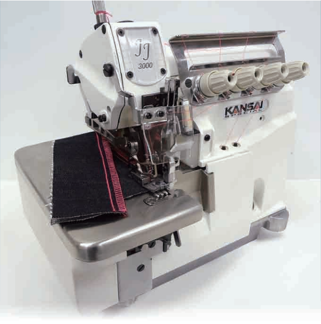 Kansai JJ3116GE-03X-5X6/HT/VDC 2 Needle 5 Thread Overlock M/C  With Servo Motor, Horizontal Chain Cutter And Suction (Venturi Device)