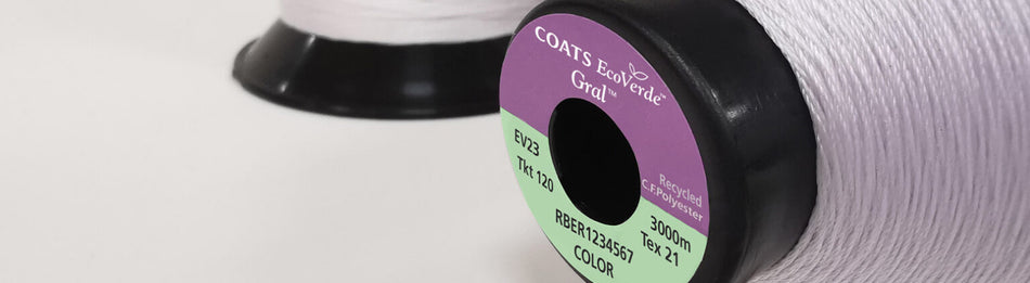 Coats® EcoVerde™ Gral™ Produces attractive, fine seams on leather applications